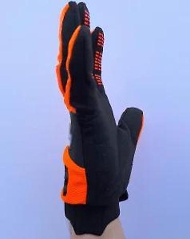 Oprema za bicikliste: FOX motocross/riderske rukavice – narandžasto/crne - Gornji deo od — 18