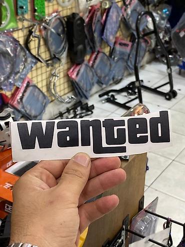 su nasoslar: “Wanted” yazılı stiker - Material: vinil əsaslı, özünüyapışdıran. - — 1