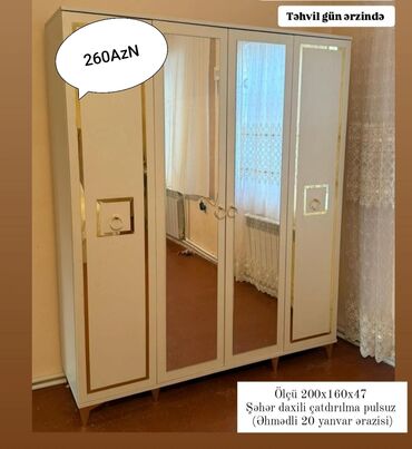мебель из паллет бишкек: Yeni, Açılan, 4 qapılı Düz dolab, Qarderob, paltar dolabı, Rusiya