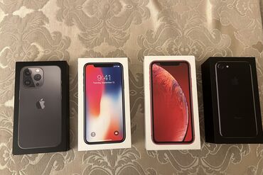 ayfon telefonu: Qutular: Iphone 13 pro, Graphite 128GB. Iphone X, Space Gray,64gb