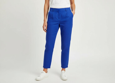 spodnie w paski pull and bear: PULL&BEAR, Spodnie materiałowe damskie, rozmiar S