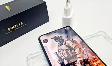 Poco: Poco F3, Б/у, 256 ГБ, цвет - Синий, 1 SIM, 2 SIM, eSIM — 16