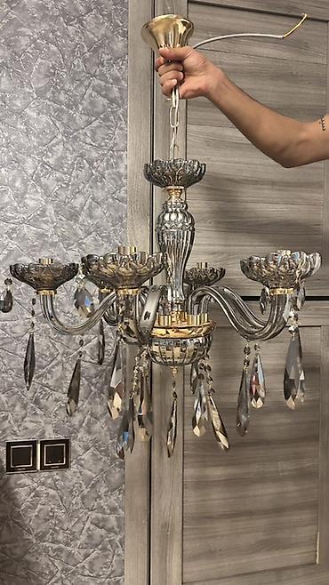 lamp: Çılçıraq, 6 lampa, Xrustal — 2