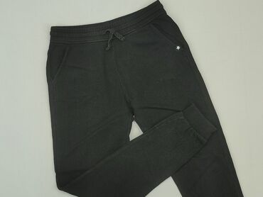 czarne spodnie z biala nitka: Sweatpants, 9 years, 128/134, condition - Good