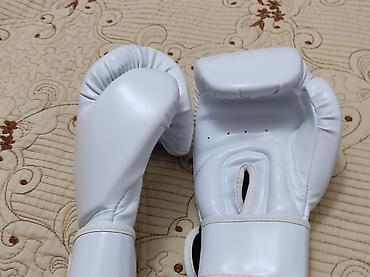 Перчатки: Боксерские перчатки GINGPAI, белые, 6 oz. - Назначение: тренировки по — 4