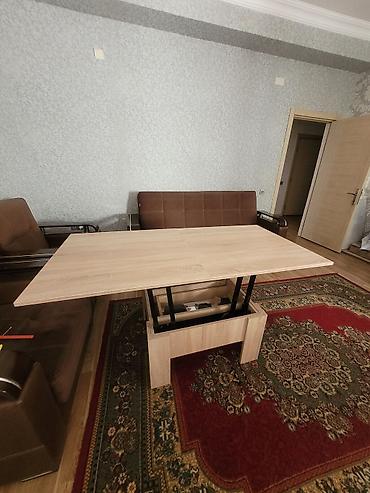 yığılıb açılan stol: Jurnal masası, İşlənmiş, Transformer, Laminat, Kvadrat masa — 4