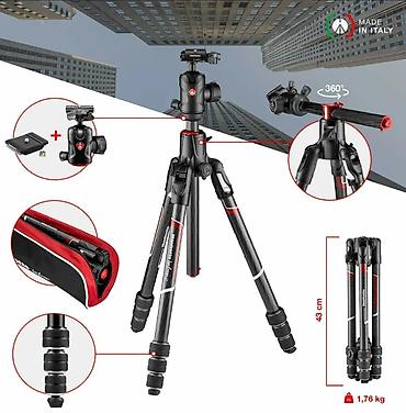 manfrotto: Штатив Manfrotto Befree GT XPRO Alu с шаровой головкой 496 (артикул — 1