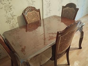 Yemək otağı dəsti və 3 qapılı şkaf - Stol və stul dəsti: Klassik lalafo.az -da Yemək otağı dəsti və 3 qapılı şkaf - Stol və stul dəsti: Klassik