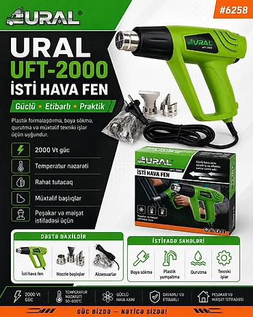 dyson фен: №: 16052 Məhsulun adı: İnşaat feni Ural UFT-2000 Professional, 2000 Vt — 2
