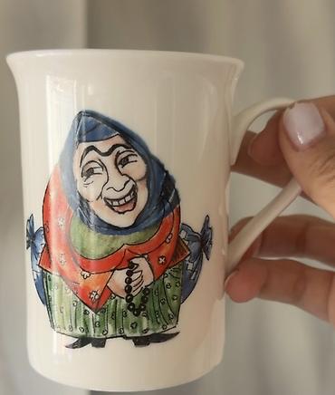 stəkan altı: Fincanlar, rəng - Sarı, Keramika — 5
