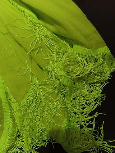 Haljine: Neon zeleno haljina-košulja sa resamam m do l - Model: midi — 12