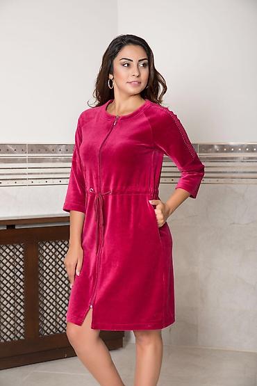 Домашние костюмы: Женские халаты Велюровые халат Тёплые халаты Модные халаты Одежда — 8