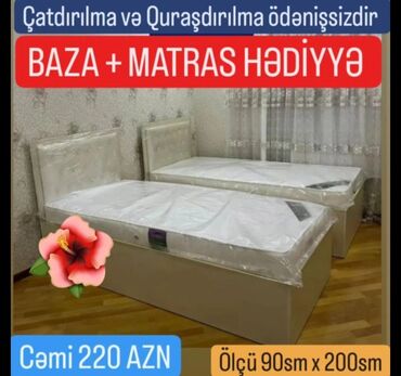 евро кровать: Односпальная кровать, С подъемным механизмом, Без выдвижных ящиков, Азербайджан