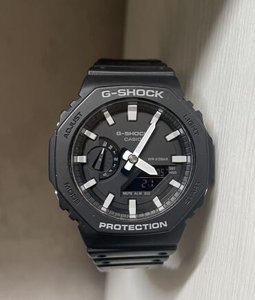 casio оригинал: Часы Casio G-Shock protection GA2100, мужские, оригинал, ночью