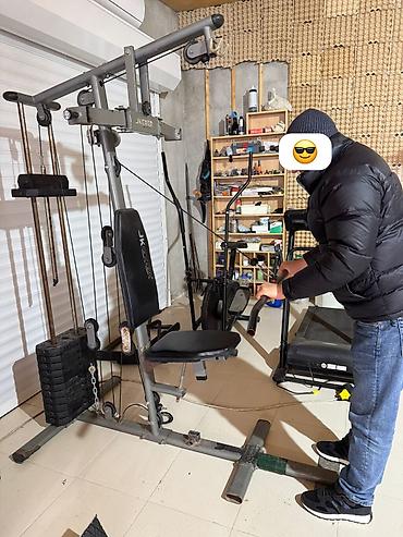 İdman və istirahət: Çoxfunksiyalı gym trenajoru – kabel sistemli, oturacaqlı və ağırlıq — 7