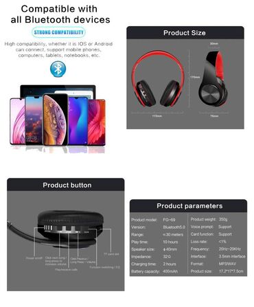 Slušalice: Nove kvalitetne bežične slušalice (bluetooth). Imaju ugradjen — 7