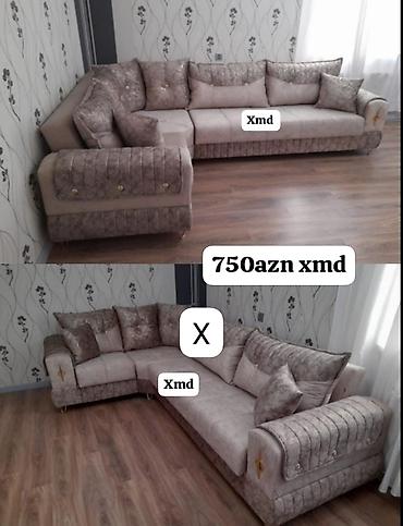 divan desti: Künc divan dəsti - Forma: L-şəkilli künc divan - Rəng və material — 1