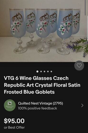 Ostali antikviteti: Case za vino,Bohemija kristal rucno oslikane iz 60,70ih.god. Case — 3
