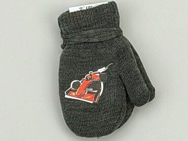 szara czapka zimowa: Rękawiczki, 10 cm, stan - Idealny