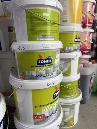 краска для стен цена: Краска водоэмульсионная моющаяся TONEX для внутренних работ. -