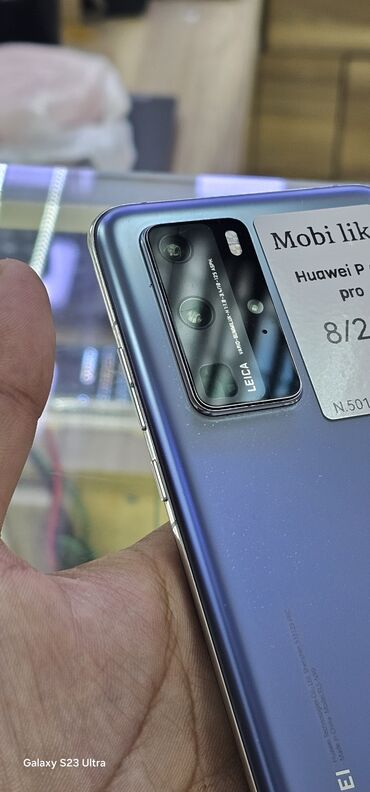 лампа для телефон: Huawei P40 Pro, Колдонулган, 256 ГБ, түсү - Көгүлтүр, 2 SIM