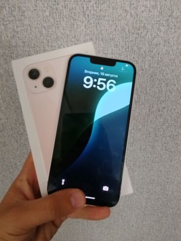 ноутбуки ош цена: IPhone 13, Колдонулган, 128 ГБ, Куту, 84 %