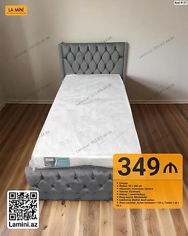 LA MINI tək nəfərlik çarpayı dəsti - Ölçü: 90 × 200 sm - Mexanizm — 1