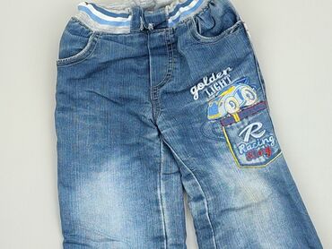 kombinezon zimowy 92 cm: Spodnie jeansowe, 1.5-2 lat, 92, stan - Zadowalający