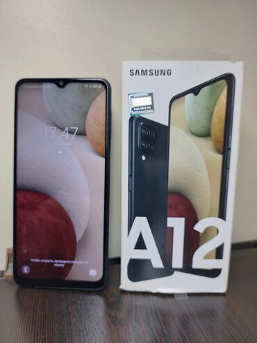 samsung s22utra: Samsung Galaxy A12, 64 GB, rəng - Qara, İki sim kartlı