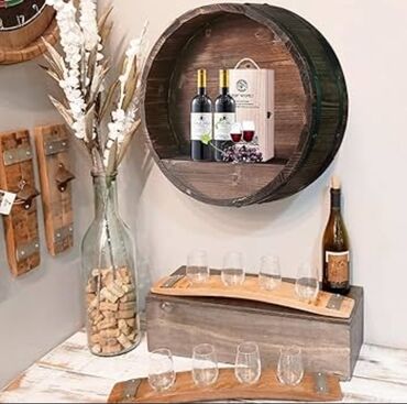 Mebellərin yığılması: Dekorativ yumru dolab-çəllək, sifarişlə hazırlanması. Restoran bar — 14