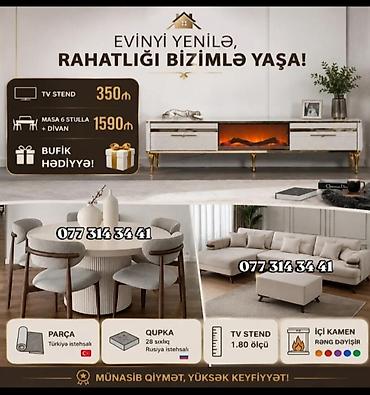 ucuz manej: Evinizi yeniləyin – rahat və zövqlü mebel dəstləri! Təsvir: - TV — 1