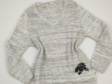 białe t shirty z dekoltem w serek: Sweter, XL (EU 42), condition - Good