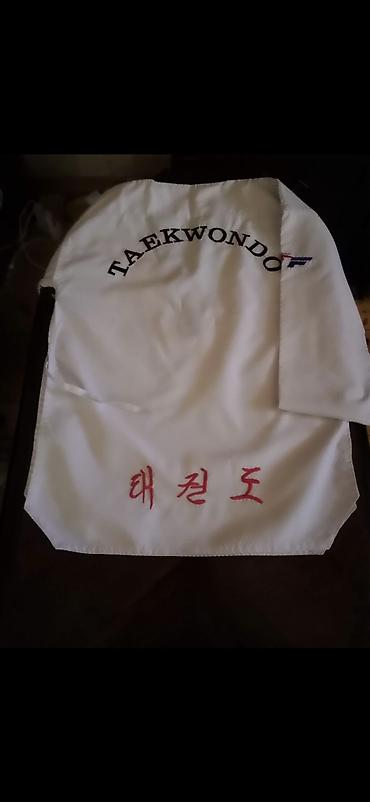 İdman formaları: Taekvondo forması (dobok) dəsti - Rəng: ağ, yaxalıq qara haşiyəli - — 3
