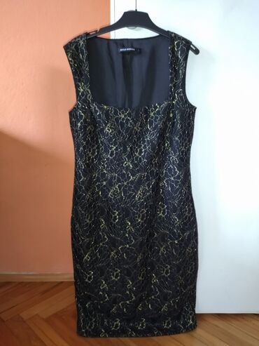 jednobojne haljine: L (EU 40), bоја - Crna, Drugi stil, Na bretele