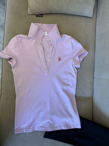 Рубашки: Мужское поло, U.S. Polo Assn, S (EU 36), цвет - Розовый
