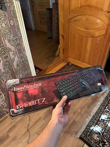 saz internet modem: GameSaves KR-6300TZ klaviatura + siçan dəsti - Oyun üslublu tam — 1