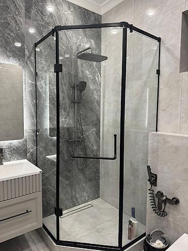 Душевые кабины: Душевая кабина Прямоугольная, Покрытие: Антикапельное — 12