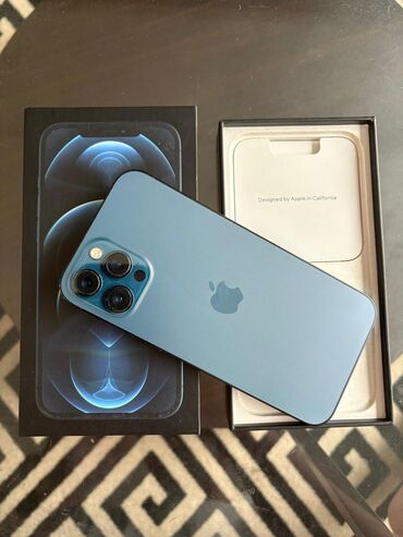 Hyundai: IPhone 12 Pro, 512 ГБ, Pacific Blue, Гарантия, Беспроводная зарядка, Face ID