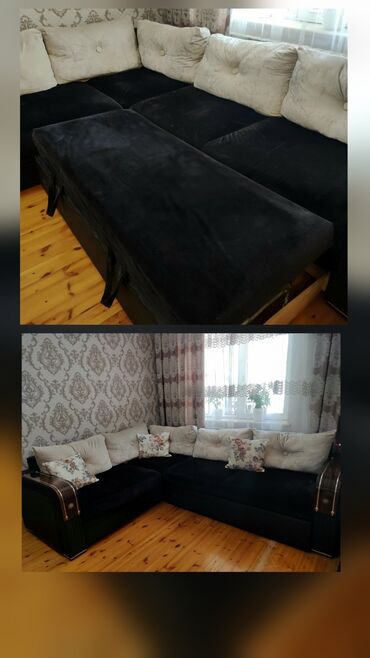 химчистка мебели: Künc divan, Açılan, Bazalı, Çatdırılma yoxdur