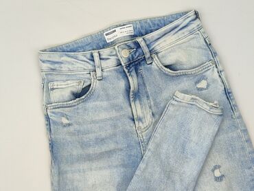 custom jeansy: Bershka, Jeansy damskie, rozmiar M