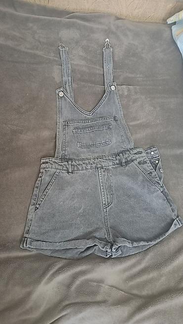 Костюмы с шортами: Джинсовый комбинезон-шорты Pull&Bear + длинное платье H&M 1) — 1