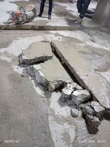 Beton işləri: #Betonkesme #betondeşmə Beton kubik kərpic - dən kəsim deşim — 26