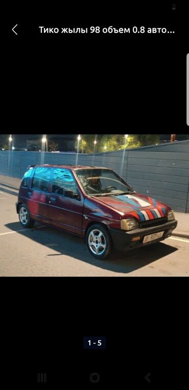 Daewoo: Daewoo Tico: 1998 г., 0.8 л, Автомат, Бензин, Седан