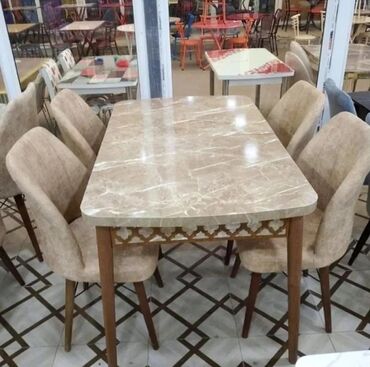 Masa və oturacaq dəstləri: Mətbəx üçün, Yeni, Açılan, Dördbucaq masa, 4 stul — 8