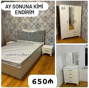 2 li kravat: Yataq otağı dəsti - Komplekt: ikinefərlik çarpayı (yumşaq başlıqla) — 1