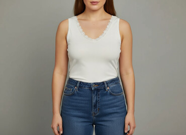 bluzki na ramiączkach plus size: Women`s top, size 2XL
