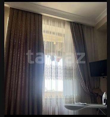 Qonaq otağı/yataq otağı üçün dekorativ pərdə dəsti - Komplekt: qalın