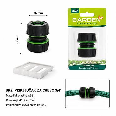 KMT Za 9369332 – brzi priključak za crevo 3/4" Opis: Praktičan