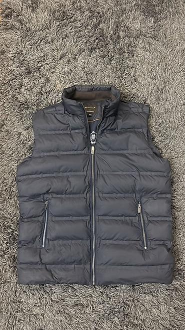одежда дордой: Мужской пуховый жилет Massimo Dutti - Цвет: тёмно‑синий (navy) - — 2