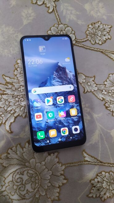 rebmi 13c: Redmi, Redmi Note 8, Колдонулган, 64 ГБ, түсү - Көгүлтүр, 2 SIM